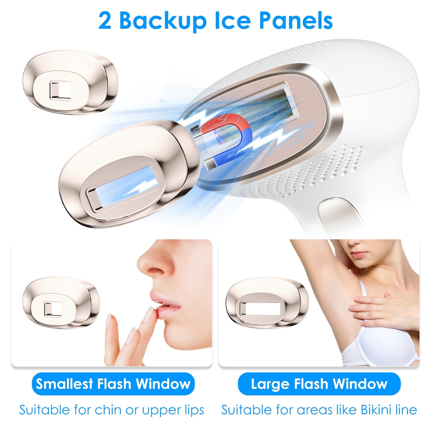 3 In 1 Ice Cooling Laser Hair Removal Painless Permanent At-Home IPL Hair Removal
