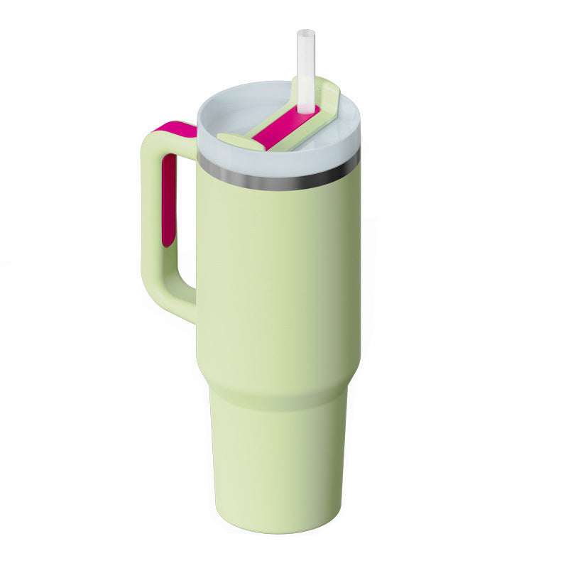 40oz Insulated Tumbler with Handle & Straw – Travel, Gym, Office Gift