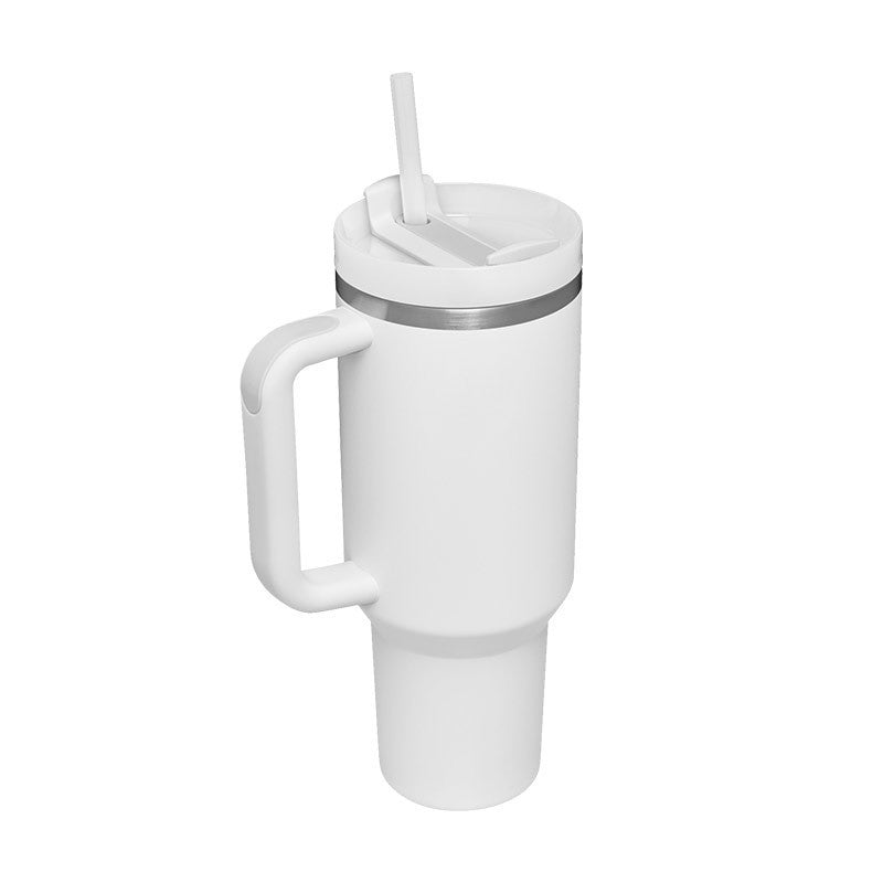 40oz Insulated Tumbler with Handle & Straw – Travel, Gym, Office Gift