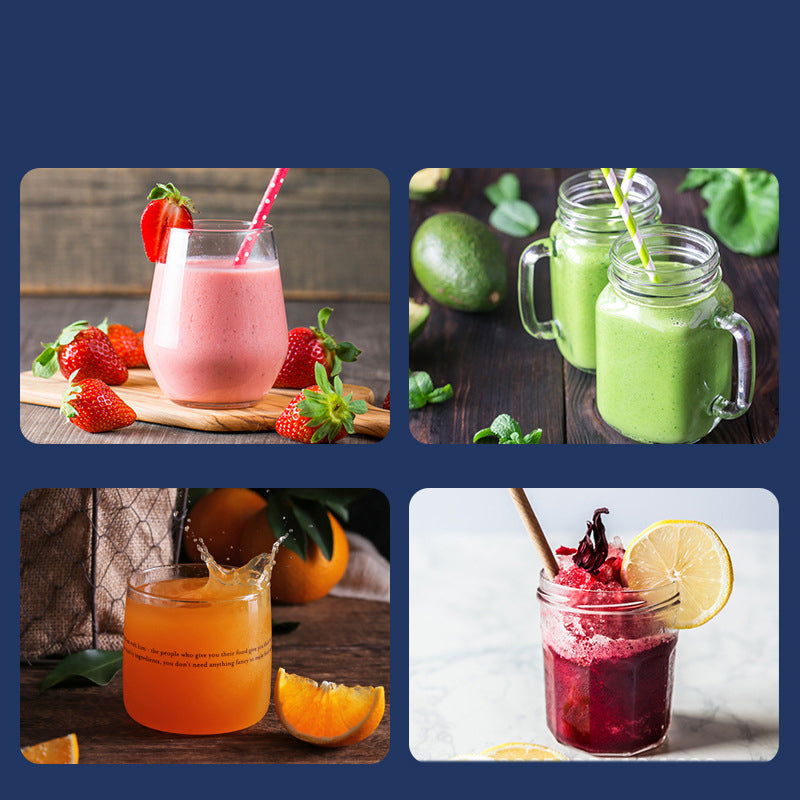 6-blade Portable Blender Mini Juicer Cup Extractor Smoothie USB Charging Fruit Squeezer Blender