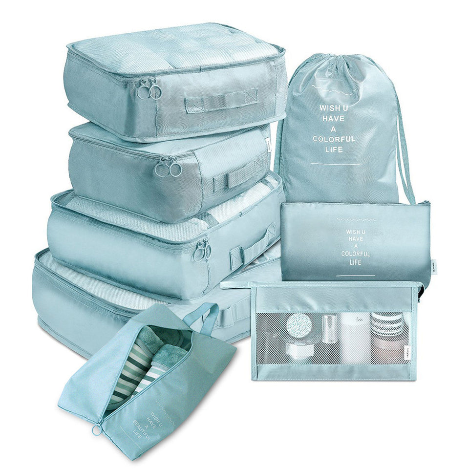 8-Piece Travel Packing Cube Set – Luggage Organizer for Clothes & Shoes
