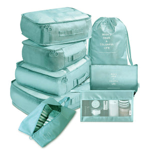 8-Piece Travel Packing Cube Set – Luggage Organizer for Clothes & Shoes