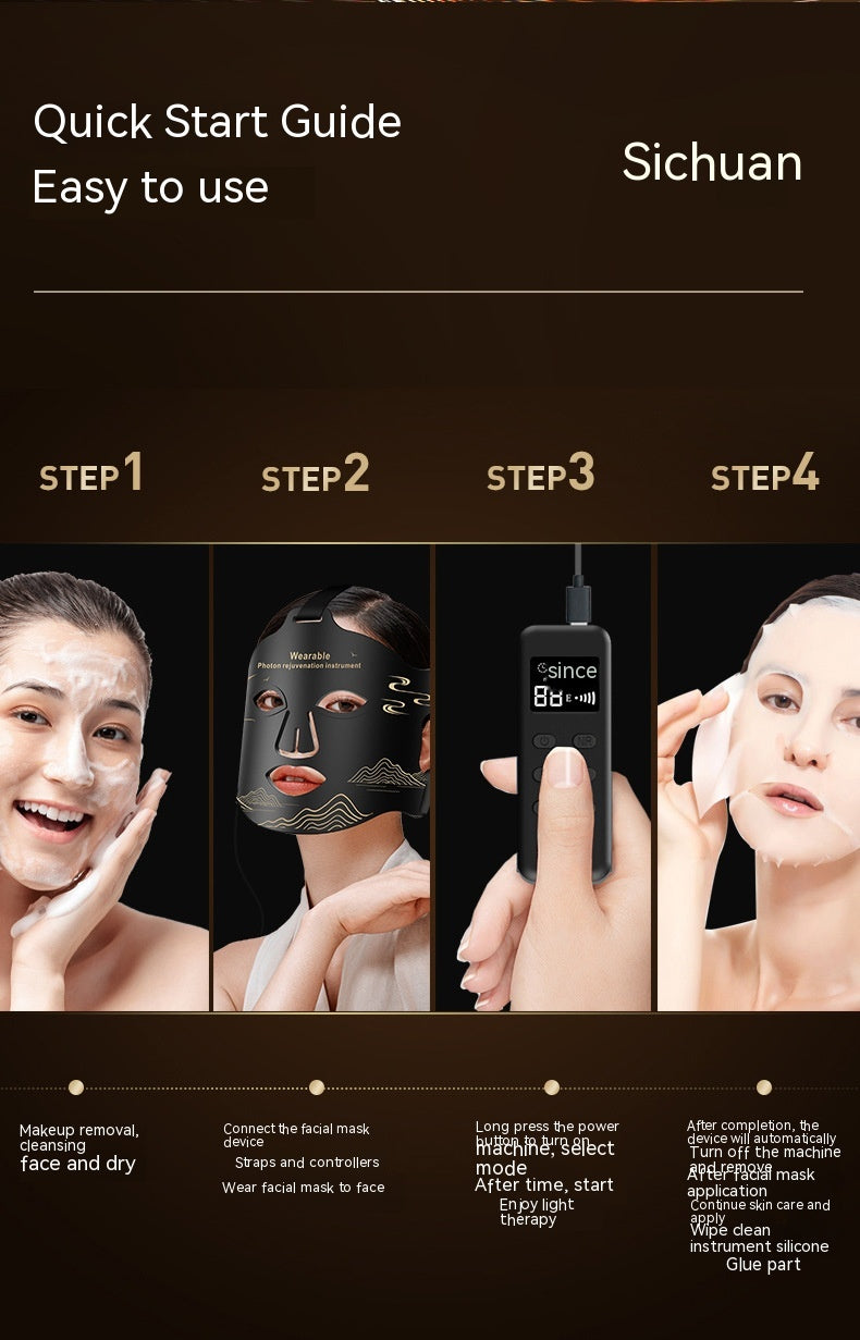 New Infrared Phototherapy Beauty Apparatus Face Led Color Light Skin Rejuvenation Beauty Mask