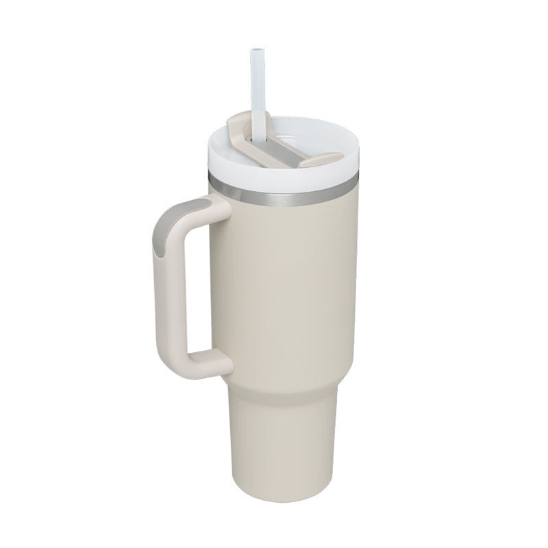 40oz Insulated Tumbler with Handle & Straw – Travel, Gym, Office Gift