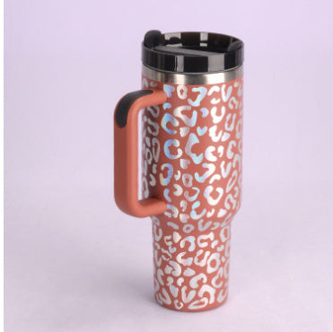 40oz Insulated Tumbler with Handle & Straw – Travel, Gym, Office Gift