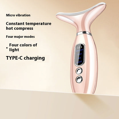 Electroplating Neck Beauty Vibration Hot Compress V Face Beauty Instrument