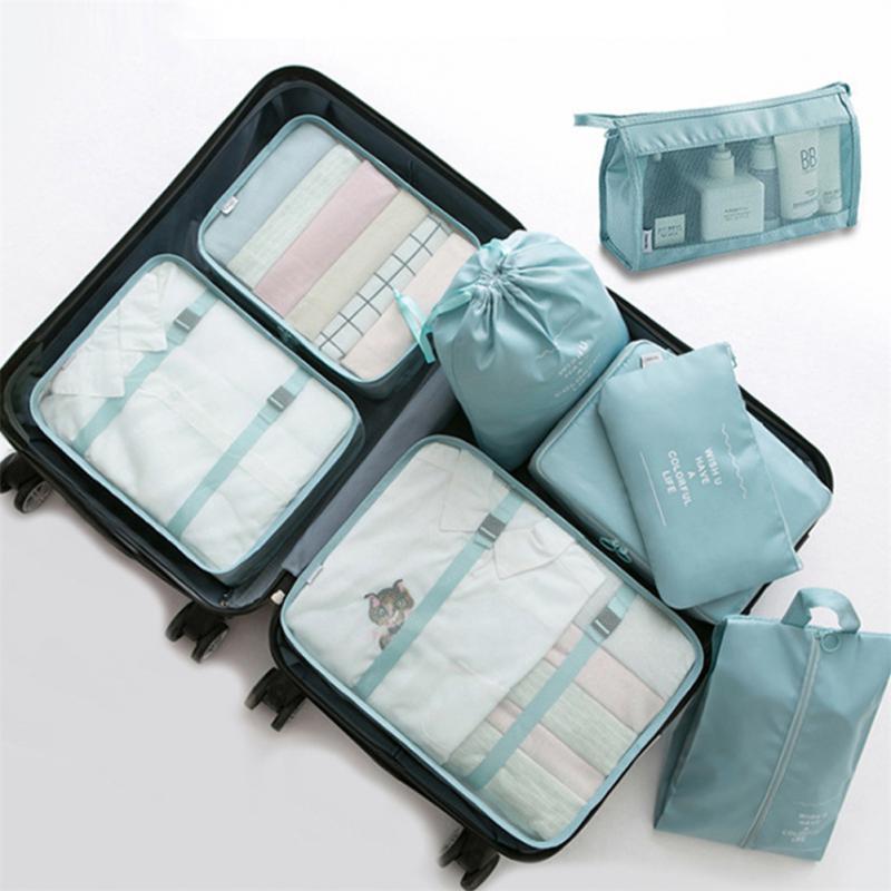 8-Piece Travel Packing Cube Set – Luggage Organizer for Clothes & Shoes