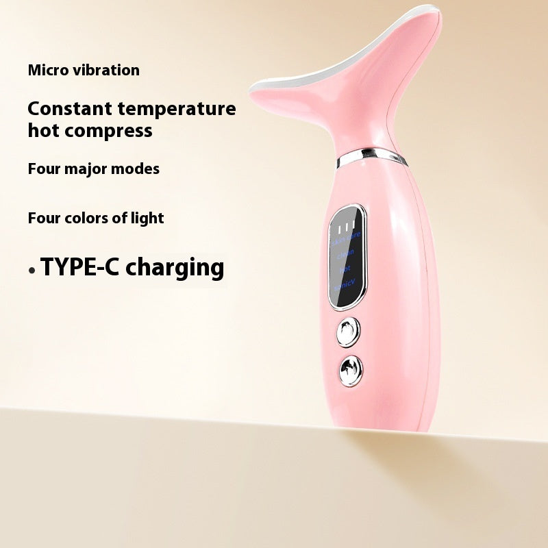 Electroplating Neck Beauty Vibration Hot Compress V Face Beauty Instrument