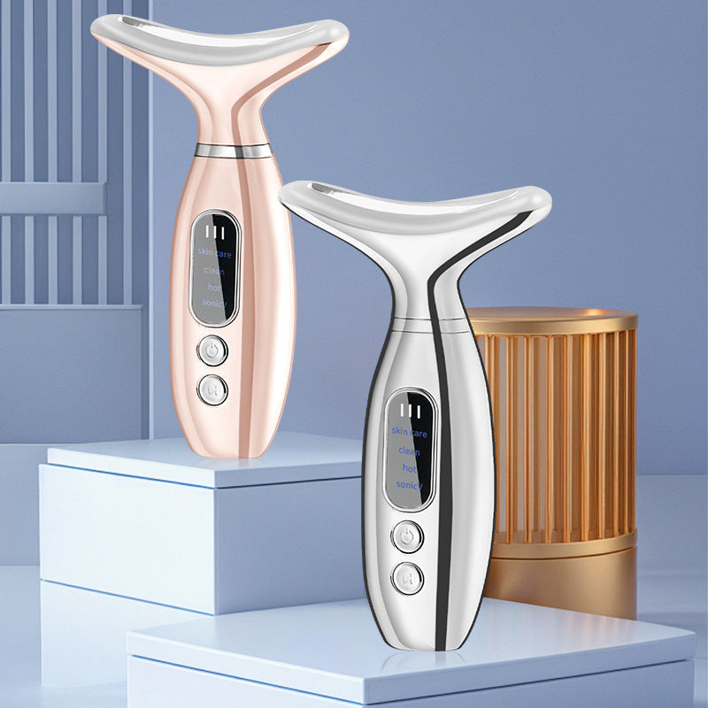 Electroplating Neck Beauty Vibration Hot Compress V Face Beauty Instrument