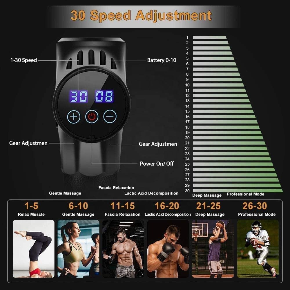 Fitness Massage Gun Muscle-relaxing Tool 8 Head Household Electric Massager