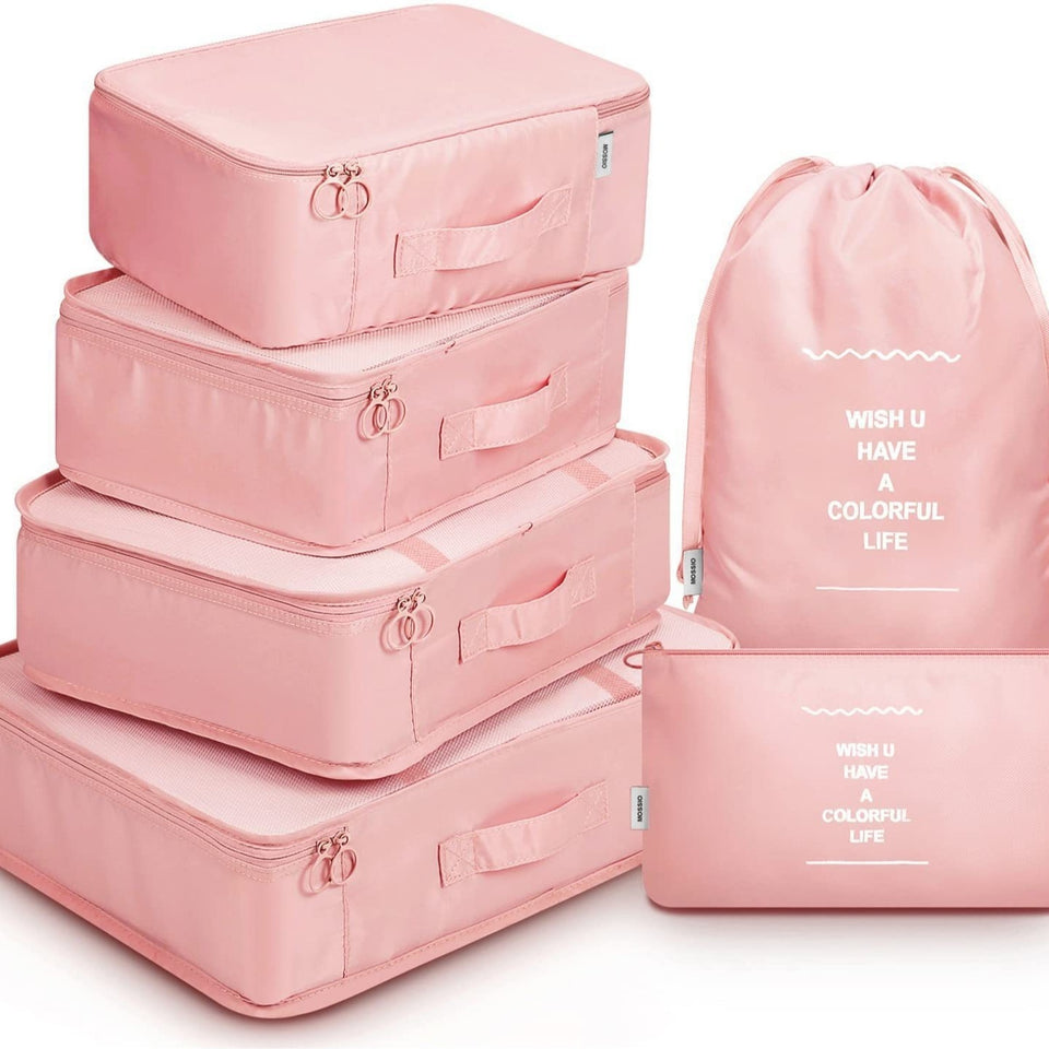 8-Piece Travel Packing Cube Set – Luggage Organizer for Clothes & Shoes