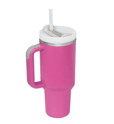 40oz Insulated Tumbler with Handle & Straw – Travel, Gym, Office Gift