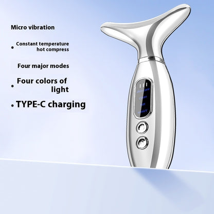Electroplating Neck Beauty Vibration Hot Compress V Face Beauty Instrument