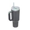 40oz Insulated Tumbler with Handle & Straw – Travel, Gym, Office Gift