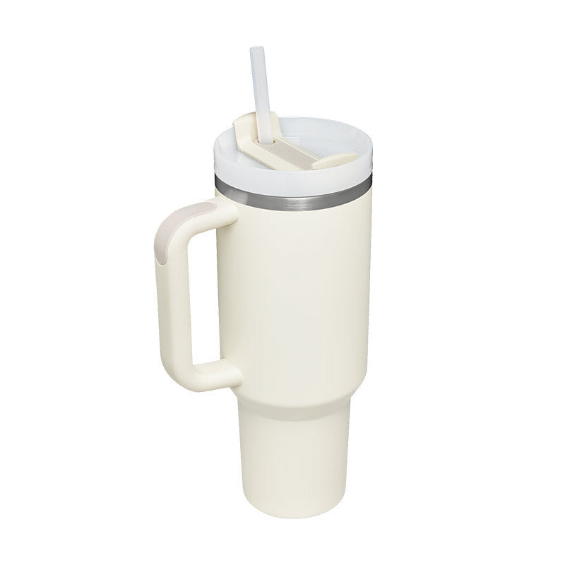 40oz Insulated Tumbler with Handle & Straw – Travel, Gym, Office Gift
