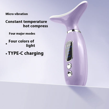 Electroplating Neck Beauty Vibration Hot Compress V Face Beauty Instrument
