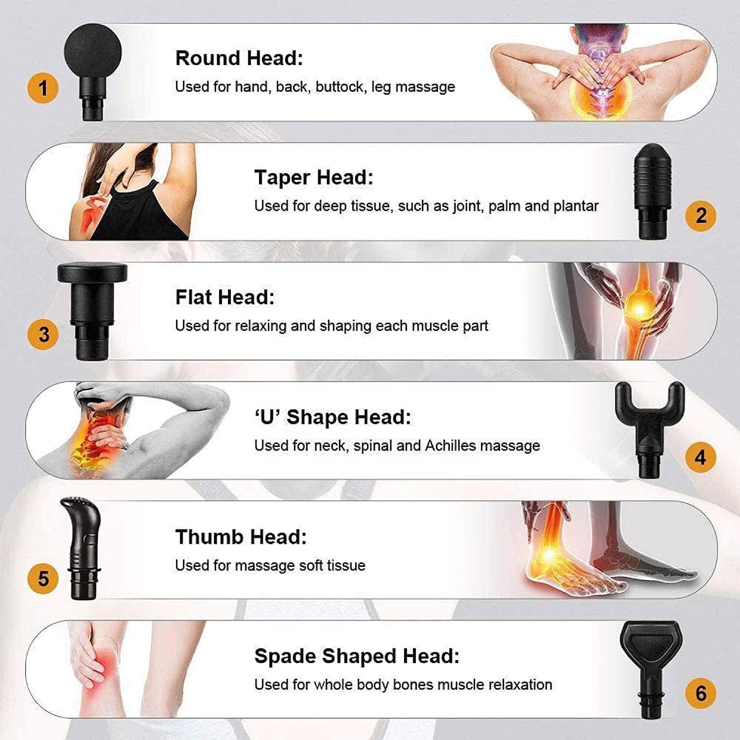 Fitness Massage Gun Muscle-relaxing Tool 8 Head Household Electric Massager