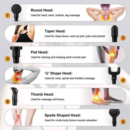 Fitness Massage Gun Muscle-relaxing Tool 8 Head Household Electric Massager