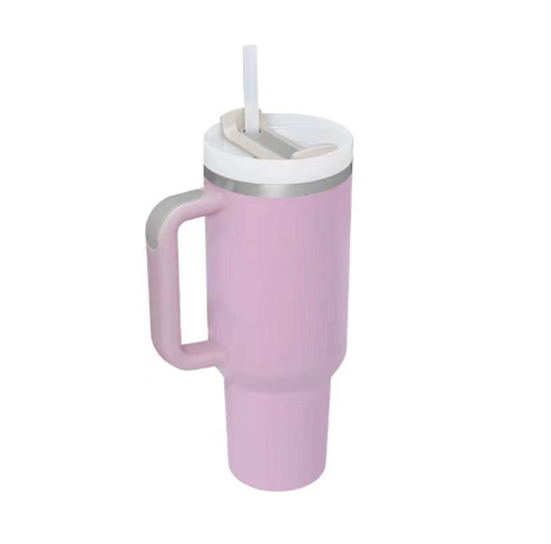 40oz Insulated Tumbler with Handle & Straw – Travel, Gym, Office Gift
