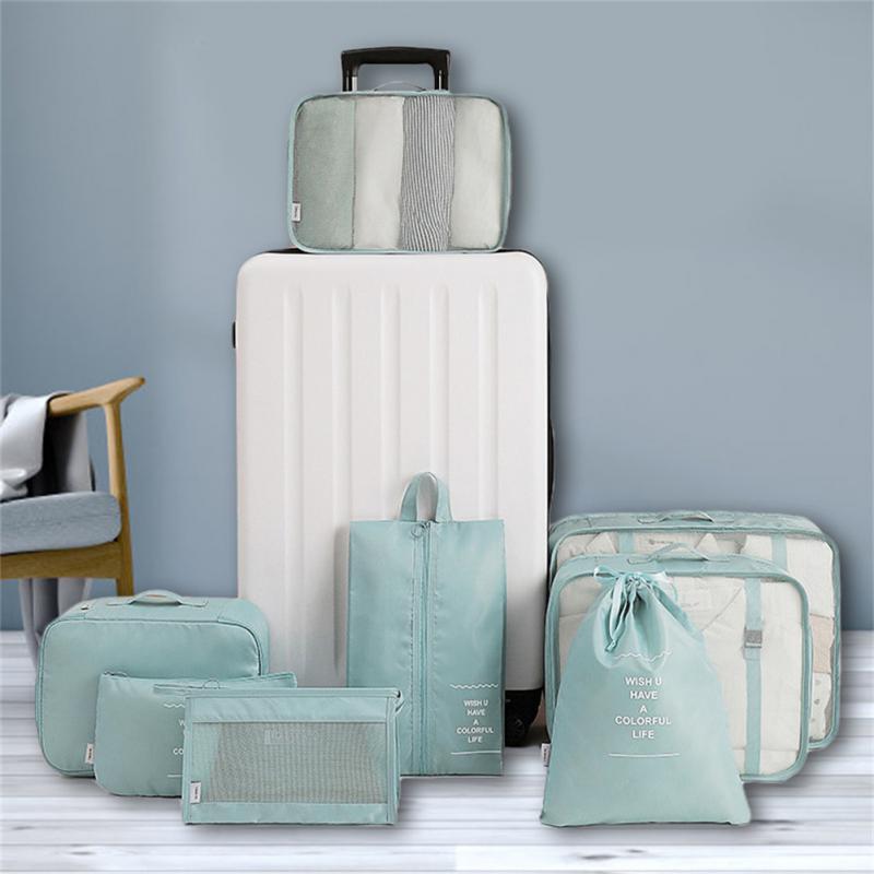 8-Piece Travel Packing Cube Set – Luggage Organizer for Clothes & Shoes