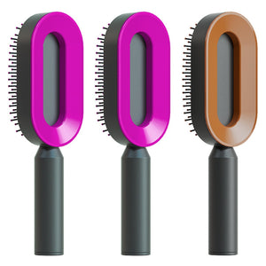 Self Cleaning Hair Brush For Women One-key Cleaning