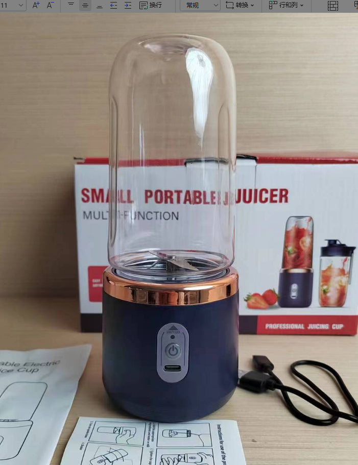 6-blade Portable Blender Mini Juicer Cup Extractor Smoothie USB Charging Fruit Squeezer Blender