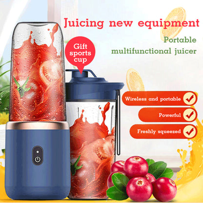 6-blade Portable Blender Mini Juicer Cup Extractor Smoothie USB Charging Fruit Squeezer Blender