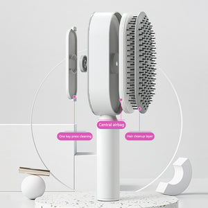 Self Cleaning Hair Brush For Women One-key Cleaning