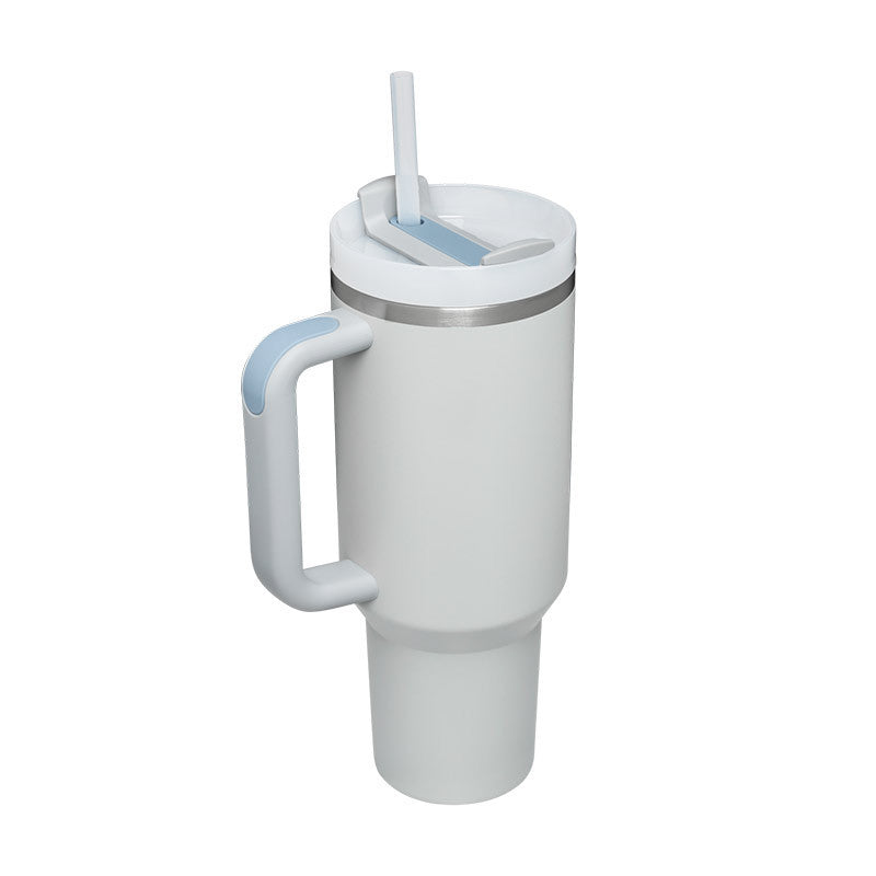 40oz Insulated Tumbler with Handle & Straw – Travel, Gym, Office Gift