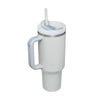 40oz Insulated Tumbler with Handle & Straw – Travel, Gym, Office Gift