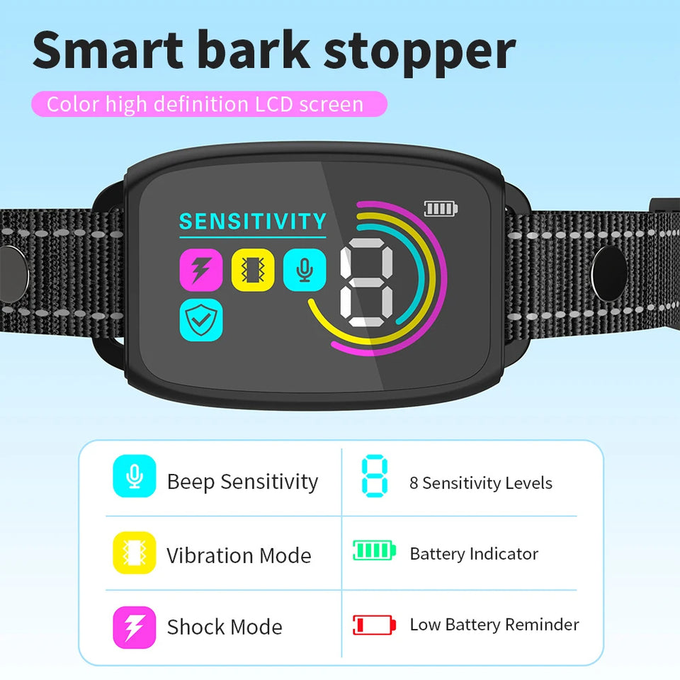 Smart Anti-Bark Dog Collar – Rechargeable Bark Stopper