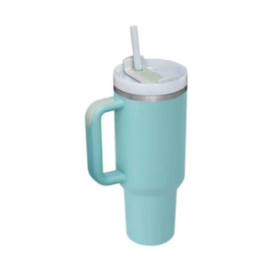 40oz Insulated Tumbler with Handle & Straw – Travel, Gym, Office Gift