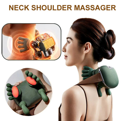 Electric Neck And Shoulder Muscle Massager Wireless Shoulder And Back Kneading Massage