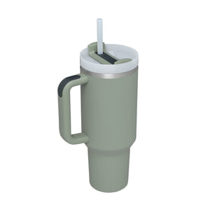 40oz Insulated Tumbler with Handle & Straw – Travel, Gym, Office Gift