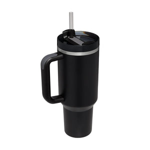 40oz Insulated Tumbler with Handle & Straw – Travel, Gym, Office Gift