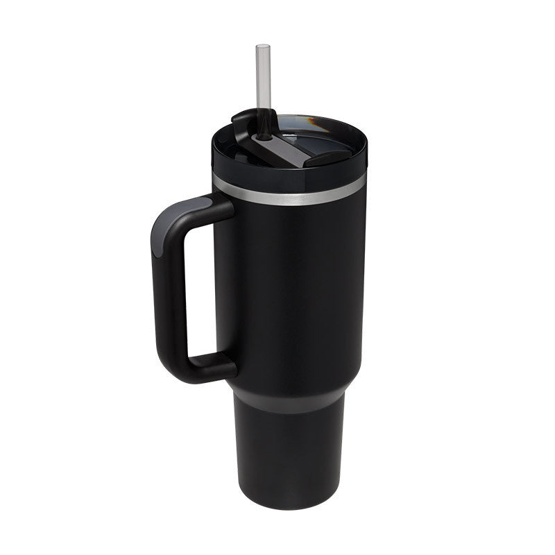 40oz Insulated Tumbler with Handle & Straw – Travel, Gym, Office Gift